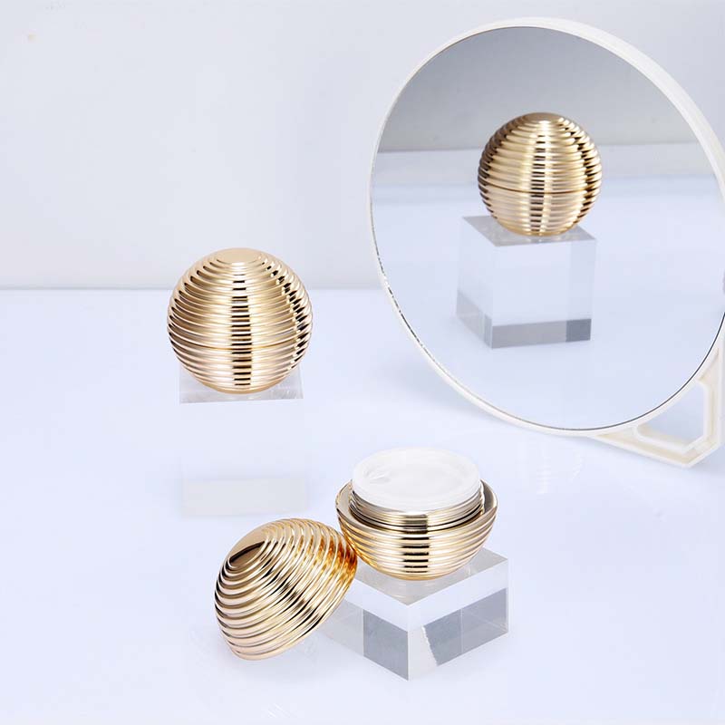 Luxury Skincare Packaging - 30g Gold Silver Spherical Acrylic Container