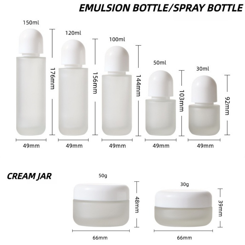 【Logo Custom】1Pcs Frosted Glas - Luxury Skincare Packaging ulasan dan harga