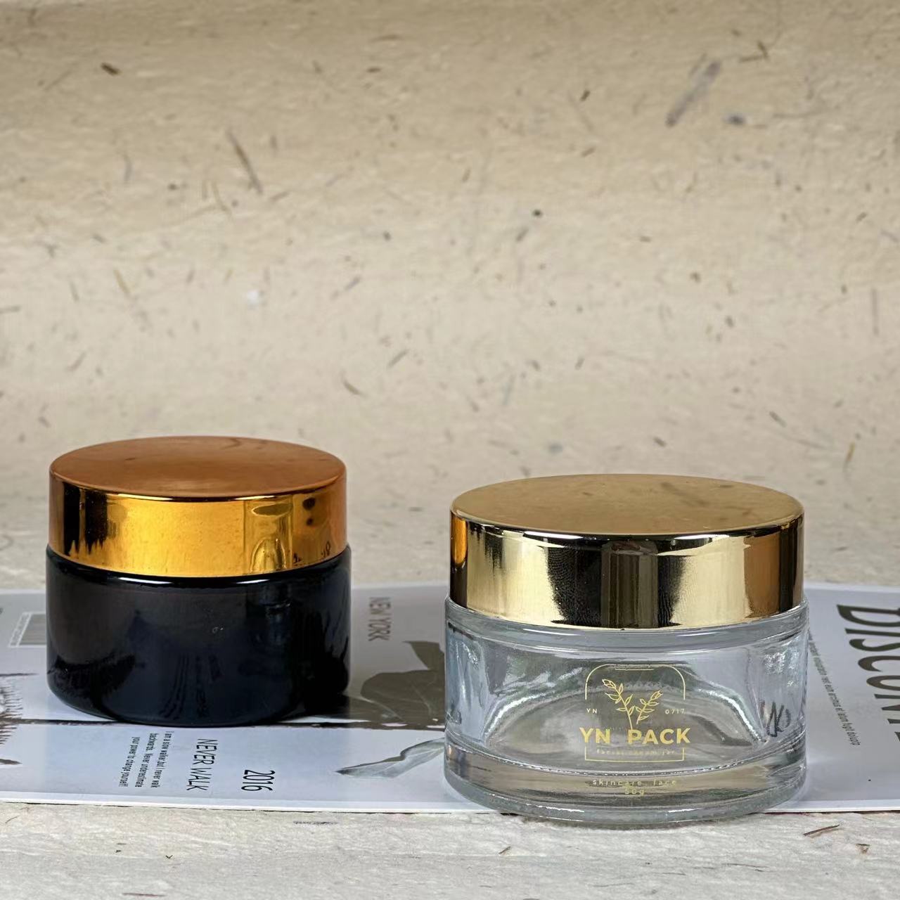 luxury glass jar Wholesa frost - Luxury Skincare Jars ulasan dan harga