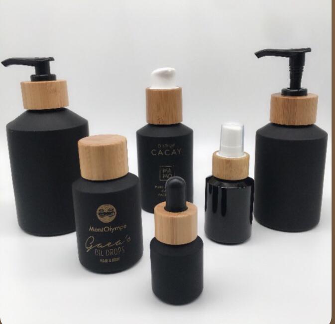 60pcs 120ml black matte glass  - Luxury Skincare Jars ulasan dan harga
