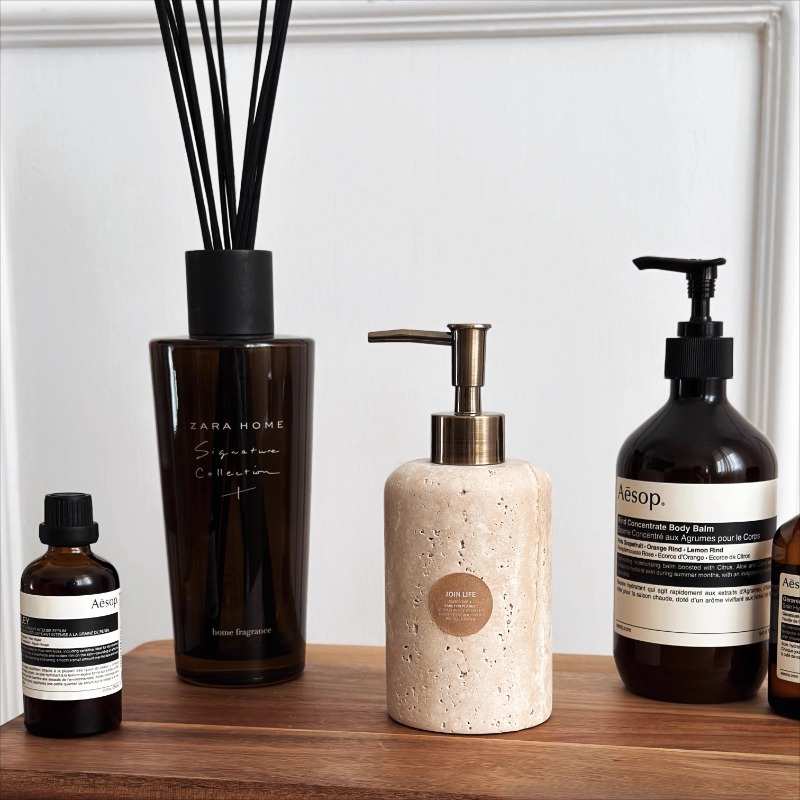 Natural Stone Lotion Dispenser - Luxury Skincare Jars ulasan dan harga