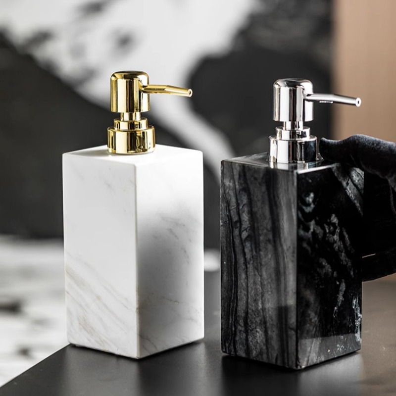 Natural Marble Soap Dispenser  - Luxury Skincare Jars ulasan dan harga