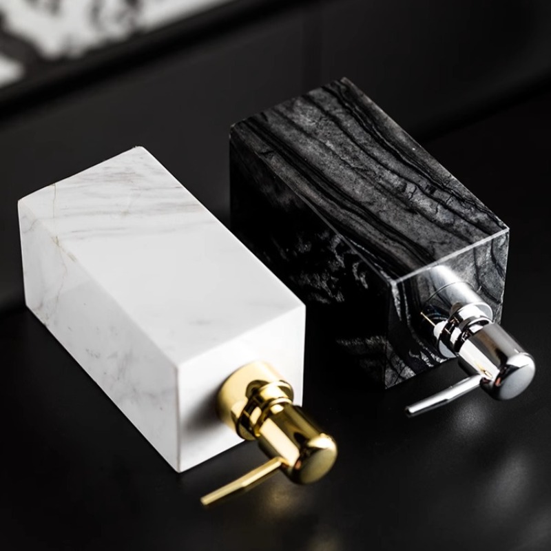 Natural Marble Soap Dispenser  - Luxury Skincare Jars ulasan dan harga